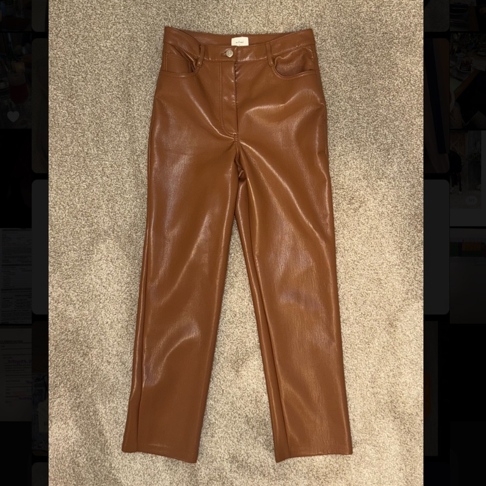 Aritzia Brown Ankle Cropped Pants